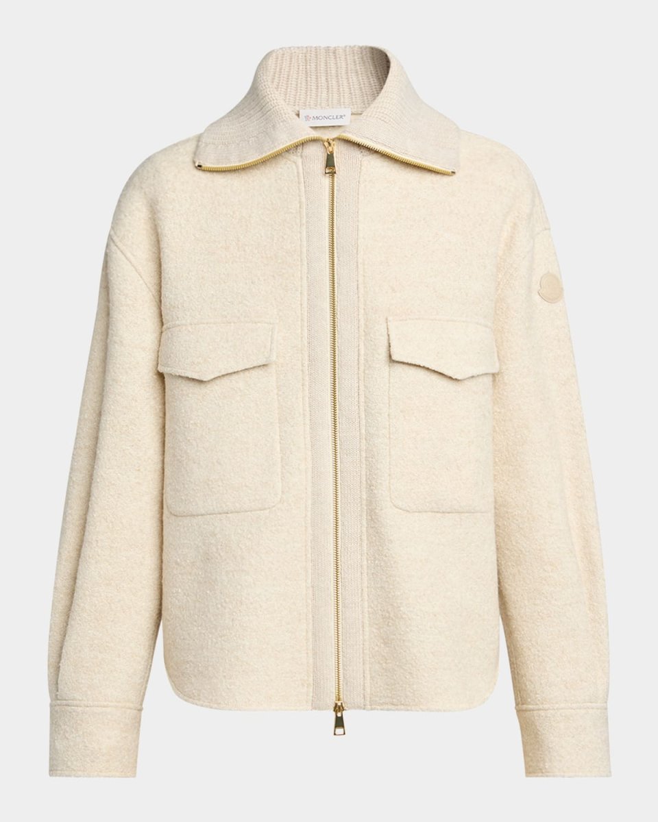 Wool Knit Shirt Jacket
